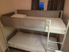 Etagenbett Stockbett Vitval von Ikea 90x200 mit 2 Matratzen, weiss / grau