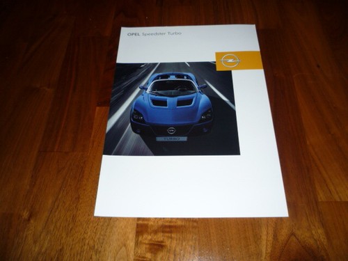 Opel speedster turbo prospekt - opel,
