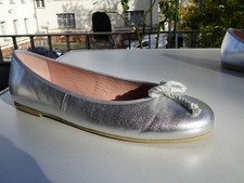 PRETTY BALLERINAS 400378 Dam Schuhe Ballerinas Leder Silber Spain Gr.39,5 Neu