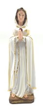 Statue Maria Rosa Mistica CM 30 IN Pulver Marmo. 11.81'' Rosa Mystica Statuen