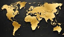Sonderverkauf! Weltkarte Gold