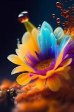 Wandbild: Schöne bunte Blumen