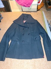 edc by Esprit Jacke Winterjacke Cabanjacke Wolljacke Wolle Gr. XL schwarz