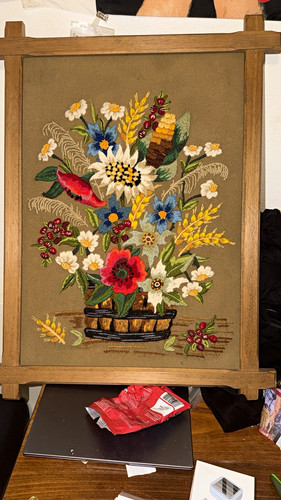 Gerahmtes kreuzstich bild - gerahmtes, kreuzstich-bild