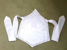 Schöne Vintage Schürze weiß Bedienung Kellnerin Zofe mit Spitzen