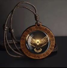 Halskette Holzkette Adler