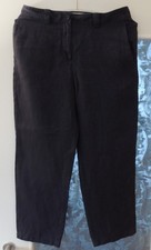 MARC O’POLO Freizeit Damen Leinen Hose Gr. DE 40 dunkelblau gebraucht