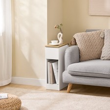 B-waren Nachttisch schmal Nachtschrank Beistelltisch FBT111-W-bwaren