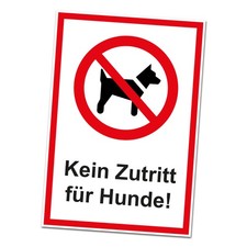 Aufkleber Kein Zutritt für Hunde Hundeverbot Wasserfest Sticker R198