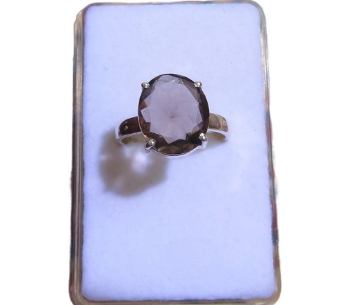 Rauchquarz facettiert ring 925 - ring,