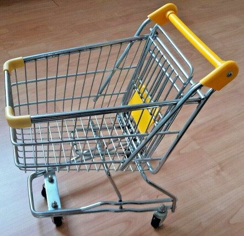 Deko mini metall einkaufswagen - metall,
