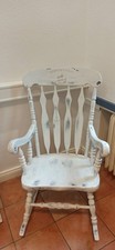 Schaukelstuhl maritim Shabby Vintage Redesign Handwerkskunst Unikat Kreidefarbe