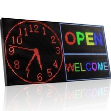 Leadleds P3 RGB LED-Laufschrift Schild Scrolling Message Board, 38,7 x 19,6 cm