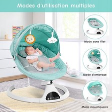 Elektrische Babywippe Babyschaukel Bluetooth Musik Wohnzimmer USB Wippe Rosa