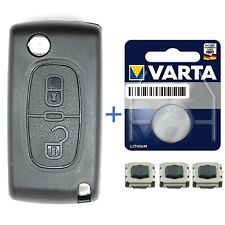 Klapp Schlüssel 2 Tasten Ersatz Gehäuse repair für Citroen Berlingo Dispach     