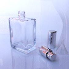 Parfum-Flakon-Parfum-Flasche-100ml-GLAS-leer-SILBER-10010S