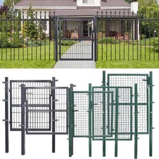 Gartentor Gartentür Tor 3x Schlüssel Tür Doppelstabmatten Metalltor 100-150CM