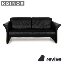 Koinor Wendy Leder Zweisitzer Schwarz Sofa Couch