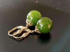 Echte Jade - Ohrringe Gold-