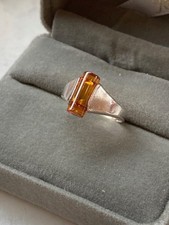 Ring mit Bernstein, Silber 925