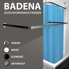 DUSCHVORHANG DUSCHVORHANGSCHIENE BARRIEREFREI ALLE FARBEN STANGE LÄNGE bis 3M