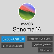 macOS 14 Sonoma Mac OS Bootstick 64GB USB 3.0 - Installer -Update - Blitzversand