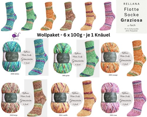 Wollpaket sockenwolle rellana - wollpaket, "rellana