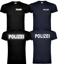 Polizei T-Shirt Shirt Tshirt Reflex Reflektierent Beamter Unisex Odnungsamt