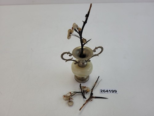 Vase zweige alabaster metall - +,