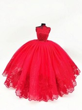 1/6 Blumen Spitze Brautkleid