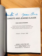 Christo Jeanne- Claude signiert Buch Erstausgabe Juda 1995 Wrapped Reichstag 
