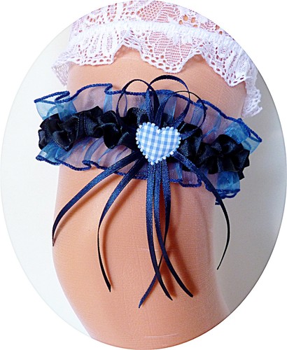 Xxl strumpfband braut - braut, blau