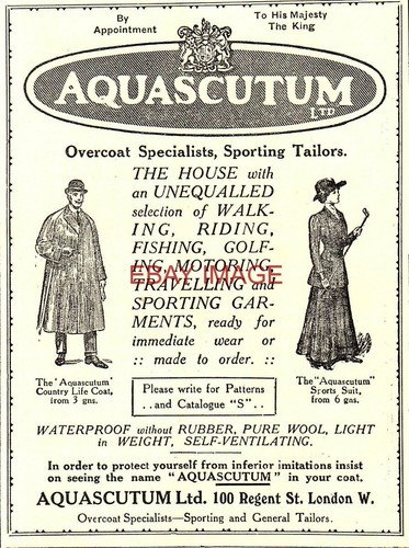 1911 reklame aquascutum mantel - 1911,