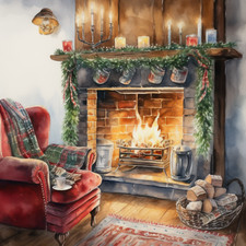 Wandbild Vintage Ohrensessel