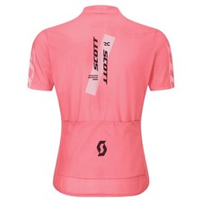 Scott Jr Kinder Fahrradtrikot kurzarm rosa/weiß 2026