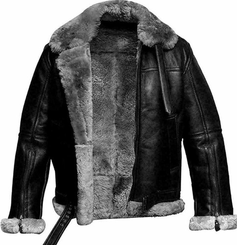 Herren raf lammfell leder - raf,
