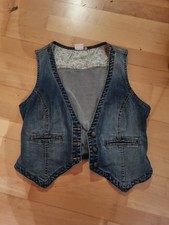Coole Jeans Weste in blau, Gr