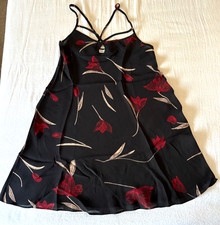 Damen  Nachtkleid mit Spaghettiträgern  S-L Sommer, reine Seide, Neu mit Etikett