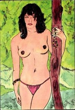 Künstler Ak Nackte Frau, Frauenakt, Busen - 3698179