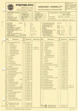 Datenblatt Einstelldaten Solex