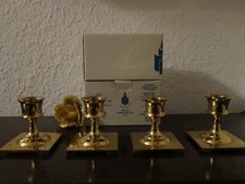 PartyLite 2  elegante Tafel- Kerzenhalter " Copley " P 0225 ,  massiv Messing