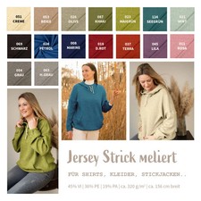 Jersey Strick meliert *Ab 50cm