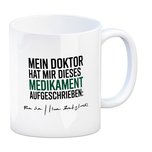 Arztrezept kaffeebecher mit - arztrezept,