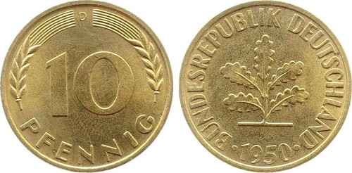 Pfennig 1950 d - 10,