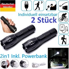 2x LED COB Taschenlampe