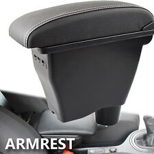 Auto Armlehne Mittelarmlehne Schwarz Kunstleder mit Staufach Für Smart Fortwo453