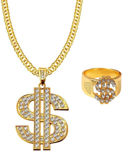 Dollar zeichen halskette ringe - zeichen,