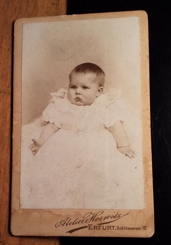 Sitting small child baby cdv - small,