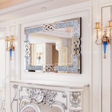 Luxus Dekospiegel Wandspiegel Badspiegel Flurspiegel Kristall L XL XXL Spiegel 