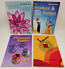 ? Konvolut: 4 Stück BASTELHEFTE Drahtformen, Kugeln, Tauchlack, S-Granulat 1990